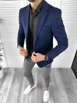 Tinuta barbati smart casual Pantaloni + Camasa + Sacou 10290 imagine