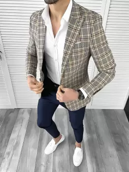 Tinuta barbati smart casual Pantaloni + Camasa + Sacou 10290 imagine