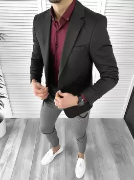 Tinuta barbati smart casual Pantaloni + Camasa + Sacou 10291 imagine