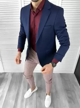 Tinuta barbati smart casual Pantaloni + Camasa + Sacou 10295 imagine