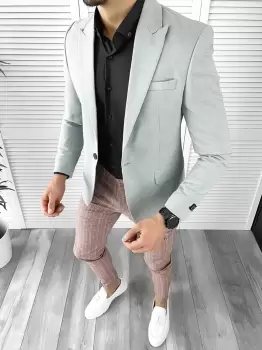 Tinuta barbati smart casual Pantaloni + Camasa + Sacou 10298 imagine