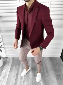 Tinuta barbati smart casual Pantaloni + Camasa + Sacou 10299 imagine