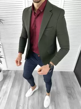 Tinuta barbati smart casual Pantaloni + Camasa + Sacou 10353 imagine