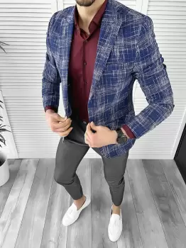 Tinuta barbati smart casual Pantaloni + Camasa + Sacou 10356 imagine