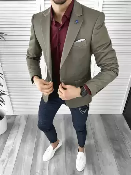 Tinuta barbati smart casual Pantaloni + Camasa + Sacou 10364 imagine