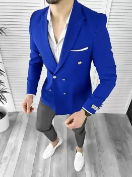 Tinuta barbati smart casual Pantaloni + Camasa + Sacou 10369 imagine