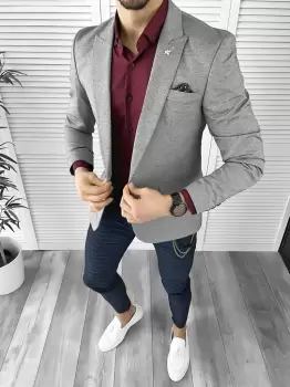 Tinuta barbati smart casual Pantaloni + Camasa + Sacou 1037 imagine