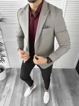 Tinuta barbati smart casual Pantaloni + Camasa + Sacou 10374 imagine