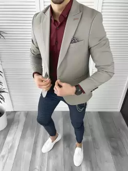 Tinuta barbati smart casual Pantaloni + Camasa + Sacou 10380 imagine