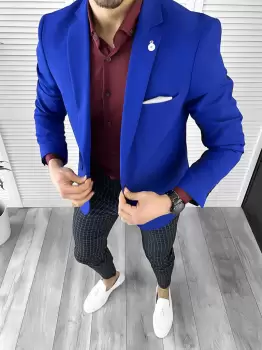 Tinuta barbati smart casual Pantaloni + Camasa + Sacou 10452 imagine