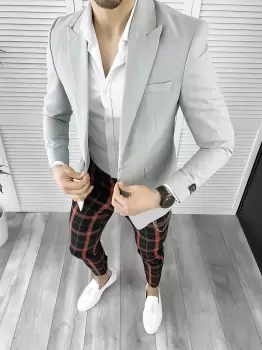 Tinuta barbati smart casual Pantaloni + Camasa + Sacou 10455 imagine