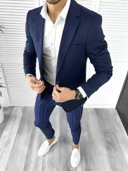 Tinuta barbati smart casual Pantaloni + Camasa + Sacou 10508 imagine