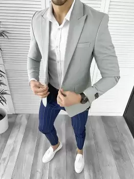 Tinuta barbati smart casual Pantaloni + Camasa + Sacou 10509 imagine