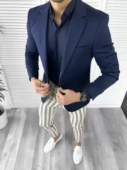 Tinuta barbati smart casual Pantaloni + Camasa + Sacou 10522 imagine