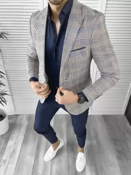 Tinuta barbati smart casual Pantaloni + Camasa + Sacou 10532 imagine