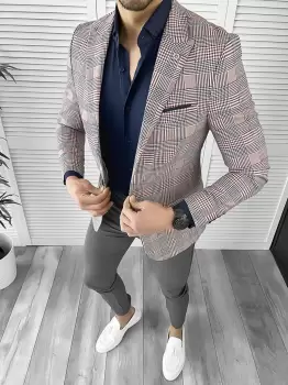 Tinuta barbati smart casual Pantaloni + Camasa + Sacou 10533 imagine