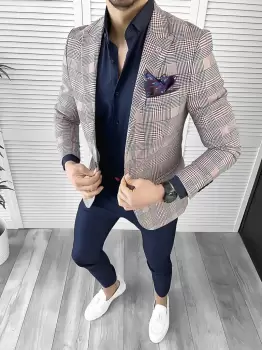 Tinuta barbati smart casual Pantaloni + Camasa + Sacou 10534 imagine