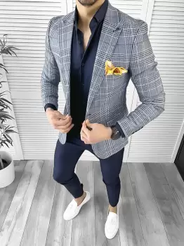 Tinuta barbati smart casual Pantaloni + Camasa + Sacou 10535 imagine