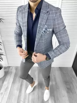 Tinuta barbati smart casual Pantaloni + Camasa + Sacou 10536 imagine