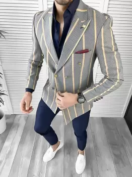 Tinuta barbati smart casual Pantaloni + Camasa + Sacou 10539 imagine