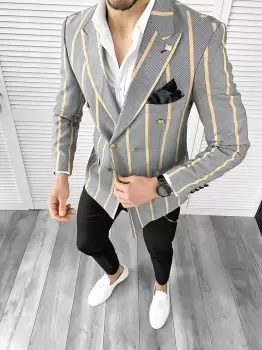 Tinuta barbati smart casual Pantaloni + Camasa + Sacou 10546 imagine