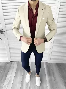 Tinuta barbati smart casual Pantaloni + Camasa + Sacou 10559 imagine