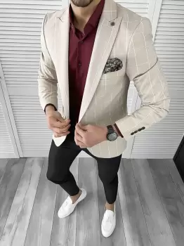 Tinuta barbati smart casual Pantaloni + Camasa + Sacou 10571 imagine