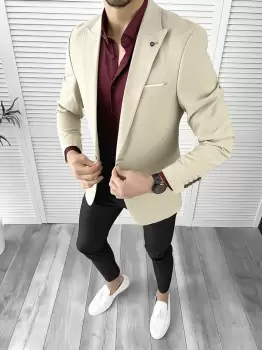 Tinuta barbati smart casual Pantaloni + Camasa + Sacou 546 imagine