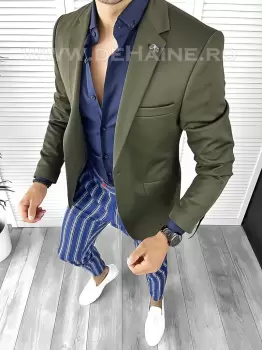 Tinuta barbati smart casual Pantaloni + Camasa + Sacou B8449 imagine