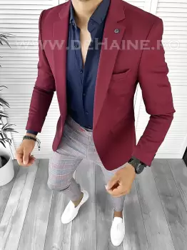 Tinuta barbati smart casual Pantaloni + Camasa + Sacou B8753 imagine