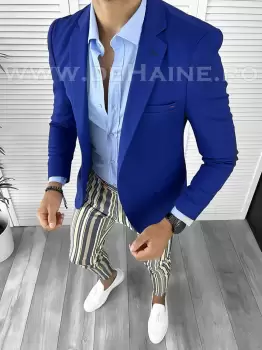 Tinuta barbati smart casual Pantaloni + Camasa + Sacou B9153 imagine