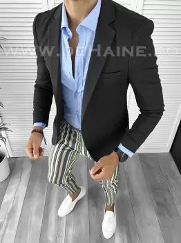 Tinuta barbati smart casual Pantaloni + Camasa + Sacou B9154 imagine