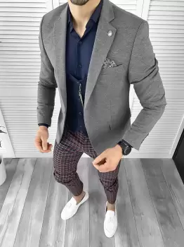 Tinuta barbati smart casual Pantaloni + Camasa + Sacou+Vesta 10457 imagine