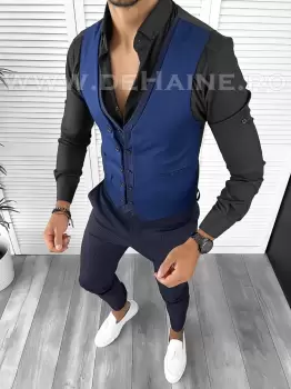 Tinuta barbati smart casual Pantaloni + Camasa+Vesta B9139 imagine