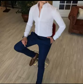 Tinuta barbati smart casual pantaloni + camasa12093 imagine