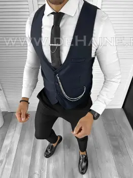 Tinuta barbati smart casual Pantaloni +Vesta 8165 imagine