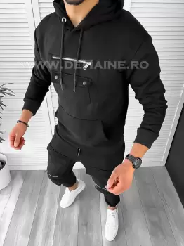 Trening barbati negru pantaloni + hanorac K147 114-5  imagine