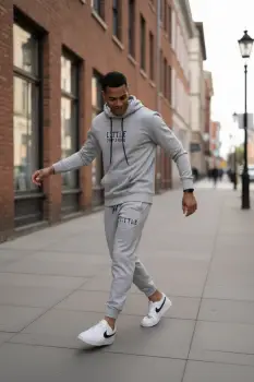 Trening barbati slim fit gri   Pantaloni + Hanorac  13410 14-1.2 imagine