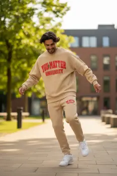 Trening barbati slim fit maro  Pantaloni + Hanorac  vatuit K170 imagine