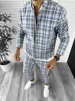 Trening barbati slim fit Pantaloni + Hanorac 12272 P20-4.3 imagine