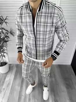 Trening barbati slim fit Pantaloni + Hanorac 12282 imagine