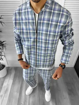 Trening barbati slim fit Pantaloni + Hanorac 12981 imagine