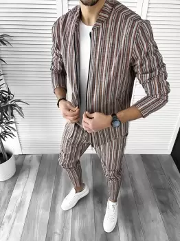 Trening barbati slim fit Pantaloni + Hanorac B9885 imagine