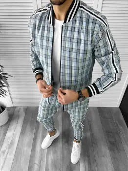 Trening barbati slim fit Pantaloni + Hanorac cu defect DEF571 D2-5.2 imagine