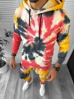 Trening barbati slim fit Pantaloni + Hanorac K022 imagine