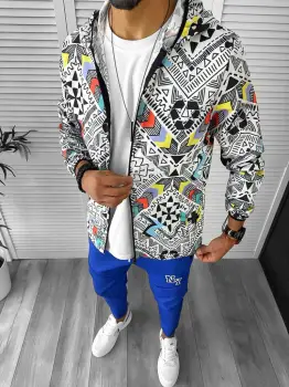 Trening barbati slim fit Pantaloni + Jacheta 12964 imagine