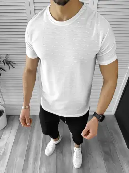 Tricou barbati alb 12456 imagine