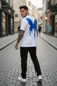 Tricou barbati  alb  premium 11817 imagine