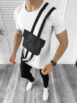 Tricou barbati alb slim fit Vagabond B1967 V5-5.1 imagine