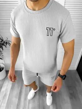 Tricou barbati GRI  slim fit 12612 P20-4.3 imagine
